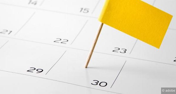 Wichtige Termine zum 30. September