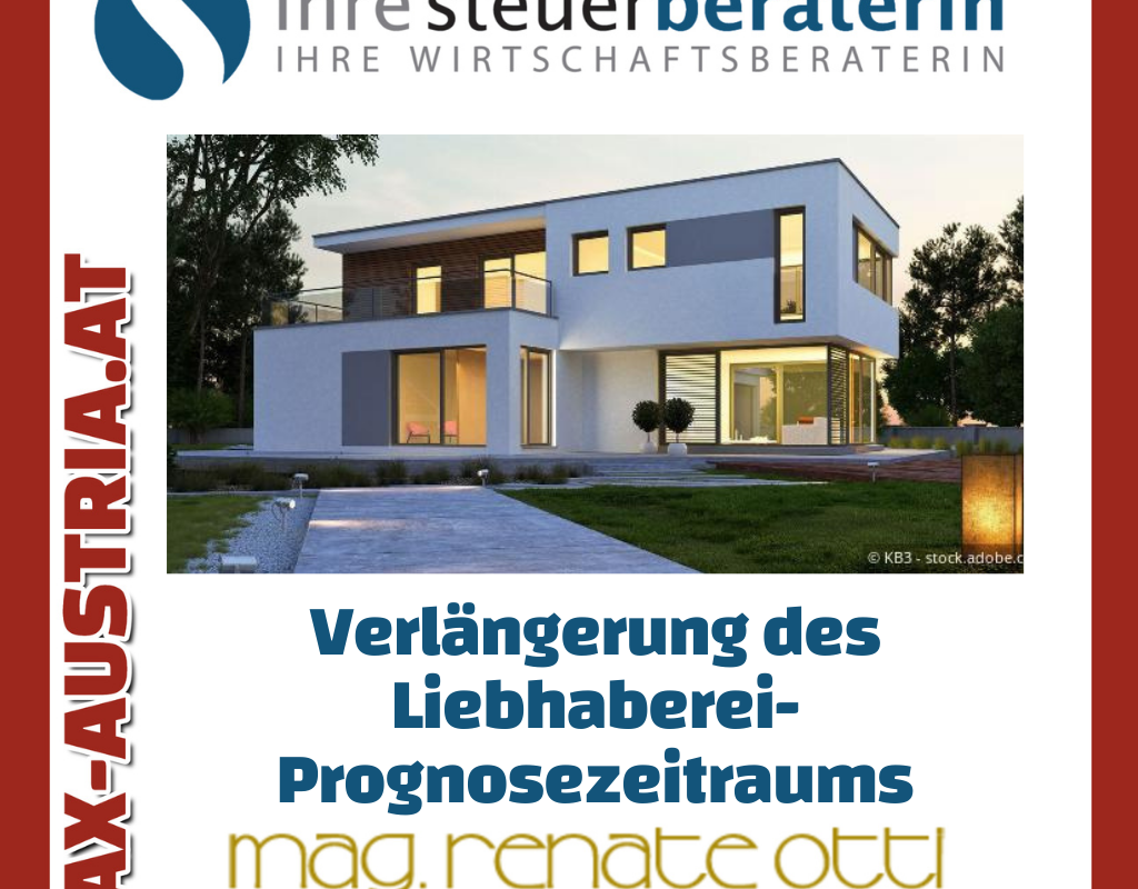 Verlängerung des Liebhaberei-Prognosezeitraums